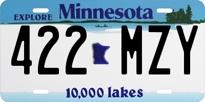 MN license plate 422MZY