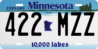 MN license plate 422MZZ