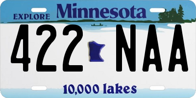 MN license plate 422NAA