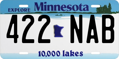 MN license plate 422NAB