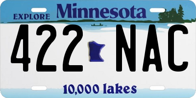 MN license plate 422NAC