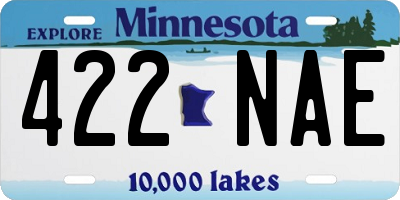 MN license plate 422NAE