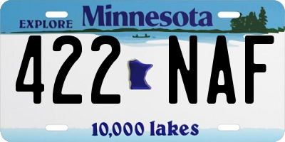 MN license plate 422NAF