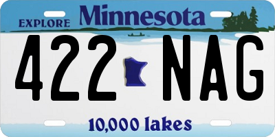 MN license plate 422NAG