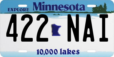 MN license plate 422NAI