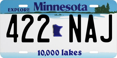 MN license plate 422NAJ