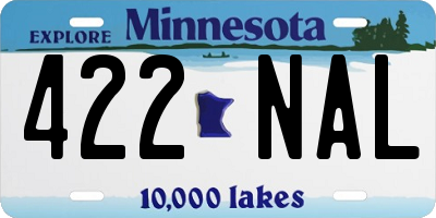 MN license plate 422NAL