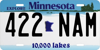MN license plate 422NAM