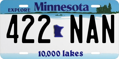 MN license plate 422NAN