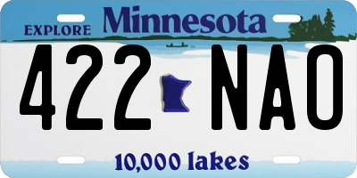 MN license plate 422NAO