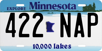 MN license plate 422NAP
