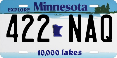 MN license plate 422NAQ
