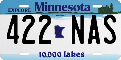 MN license plate 422NAS