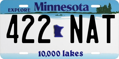MN license plate 422NAT