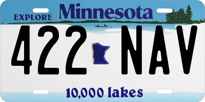 MN license plate 422NAV