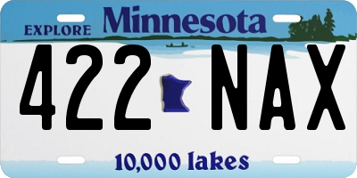 MN license plate 422NAX