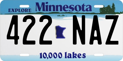 MN license plate 422NAZ