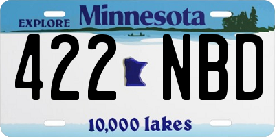 MN license plate 422NBD