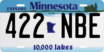 MN license plate 422NBE