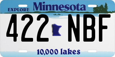 MN license plate 422NBF