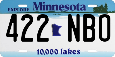 MN license plate 422NBO