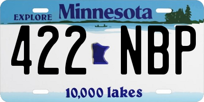 MN license plate 422NBP