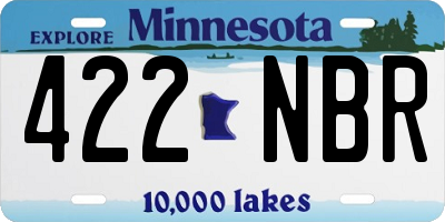 MN license plate 422NBR