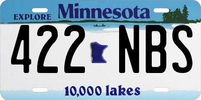 MN license plate 422NBS