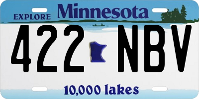 MN license plate 422NBV