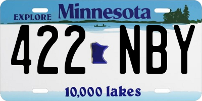 MN license plate 422NBY