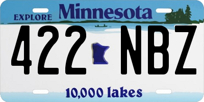 MN license plate 422NBZ