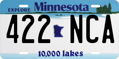MN license plate 422NCA