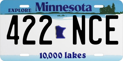 MN license plate 422NCE