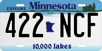 MN license plate 422NCF