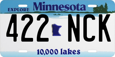 MN license plate 422NCK