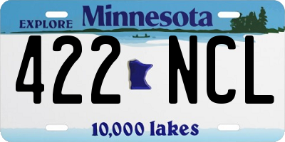 MN license plate 422NCL