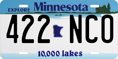 MN license plate 422NCO