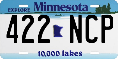 MN license plate 422NCP