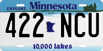 MN license plate 422NCU