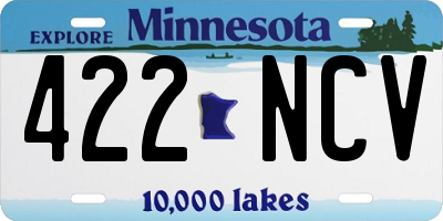 MN license plate 422NCV
