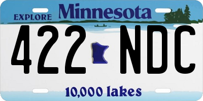 MN license plate 422NDC