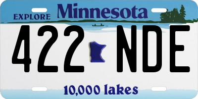 MN license plate 422NDE