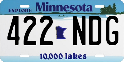 MN license plate 422NDG