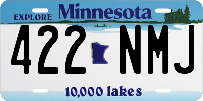 MN license plate 422NMJ