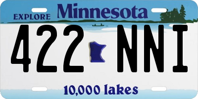 MN license plate 422NNI