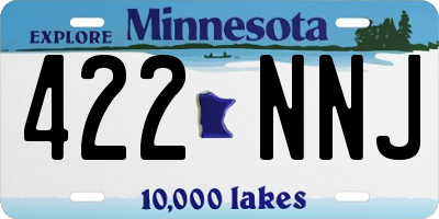 MN license plate 422NNJ