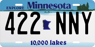 MN license plate 422NNY