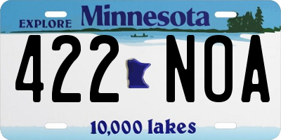 MN license plate 422NOA