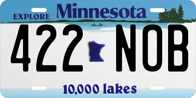 MN license plate 422NOB