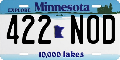 MN license plate 422NOD